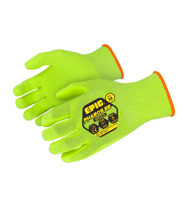 Glove EPIC® Pharos Hi Vis 5E Cut Resistant Nitrile