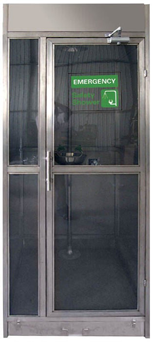 Enclosed Stainless Steel Decontamination Shower Eye Face Wash Booth