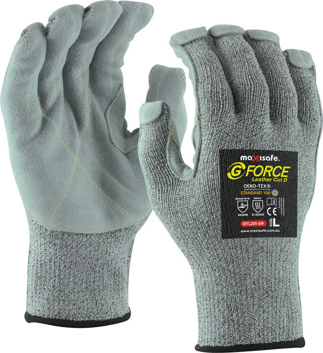 G-Force Cut D Glove with Leather Palm