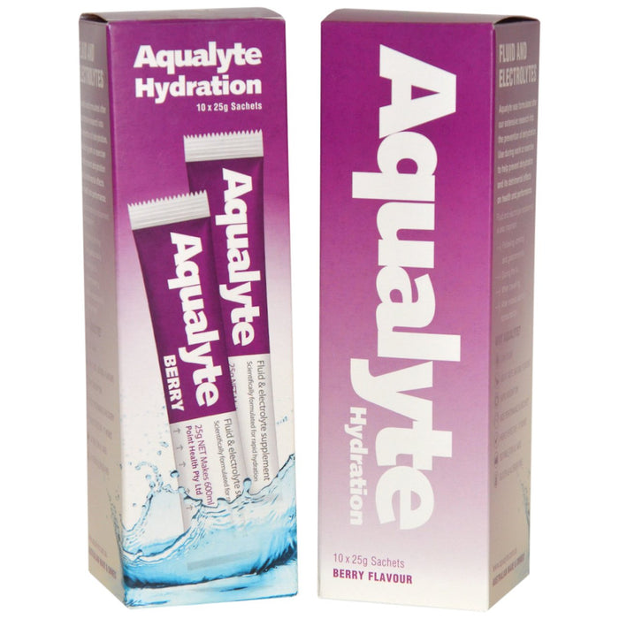 Aqualyte Berry Flavour, 25g Sachets, Box of 10