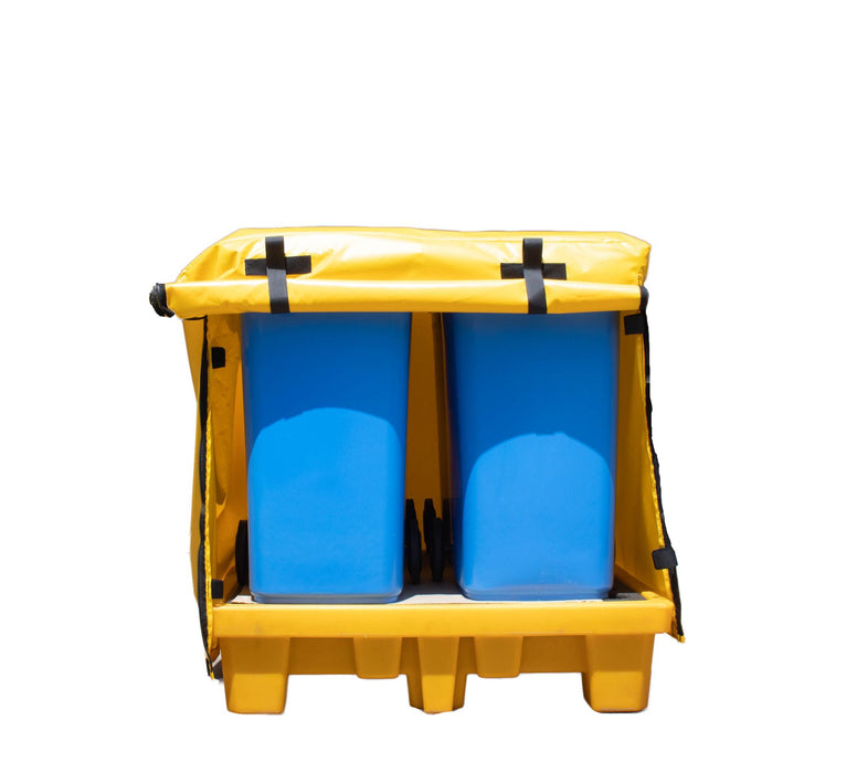Double IBC Spill Pallet Cover 400gsm Yellow PVC