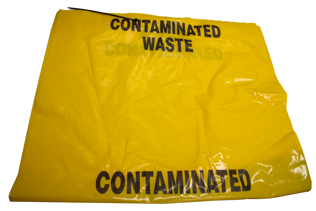 Yellow Contaminated Waste Bag Without Tie (560mmL x 1,000mmW x 75um)