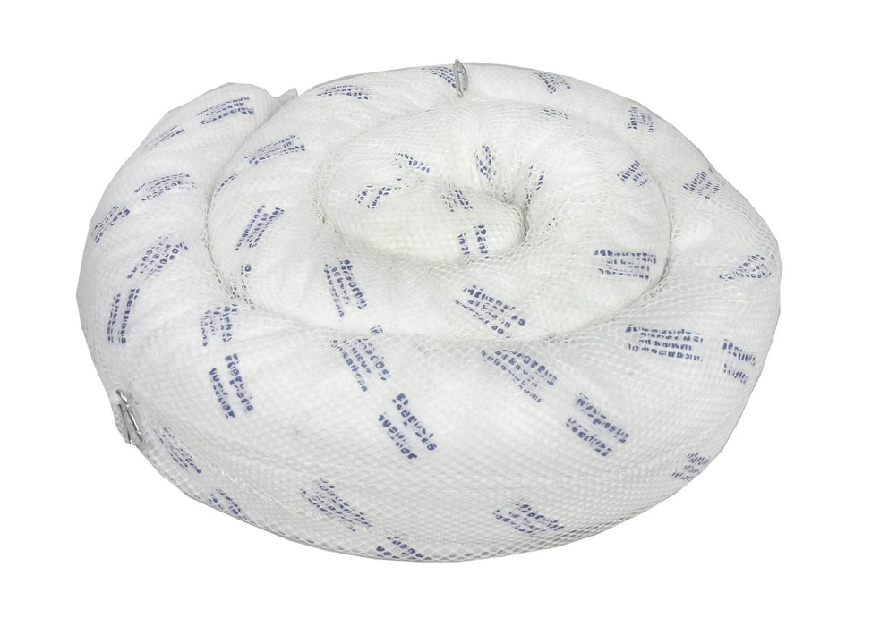 SpilMax Absorbent Large Boom with Clip - Oil & Fuel (3,000mmL x 200mmDia)