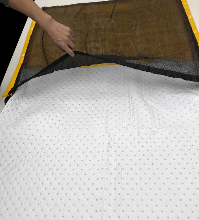 SpilMax Absorbent Spill Mat - Oil & Fuel with Replaceable 400gsm Pad (1,000mmL x 1,000mmW)
