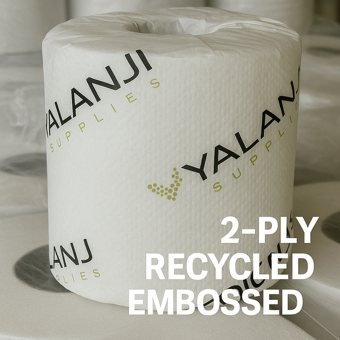 Toilet Paper Recycled 2-Ply Embossed – 400 Sheets/Roll, Individually Wrapped (48 Rolls/Carton