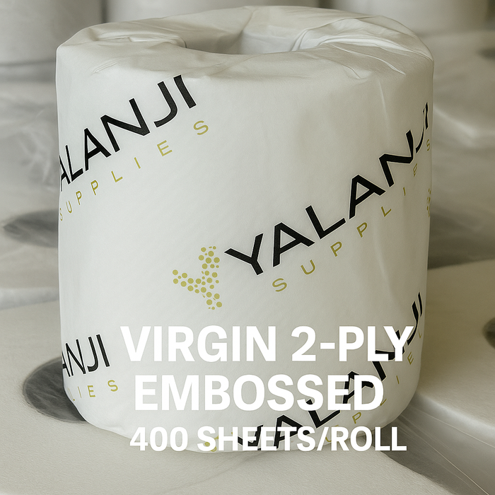 Toilet Paper Virgin 2-Ply Embossed – 400 Sheets/Roll, Individually Wrapped (48 Rolls/Carton)