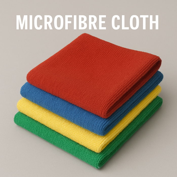 Microfibre Cloth – Colour Coded (Red, Blue, Yellow, Green) – 300 GSM 20 packs