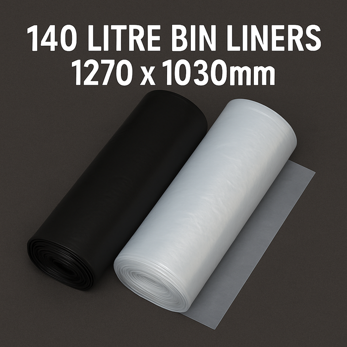 140 Litre Bin Liners – 1270 x 1030mm (250 Bags per Pack)