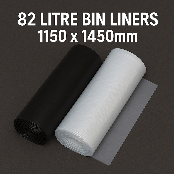 82 Litre Bin Liners – 1150 x 1450mm (250 Bags per Pack)