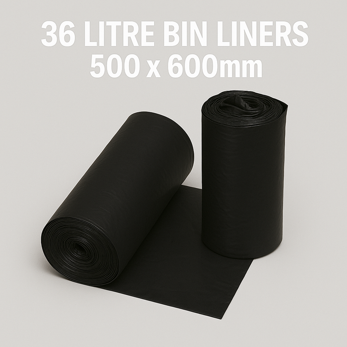 36 Litre Bin Liners – 500 x 600mm (1000 Bags per Pack)