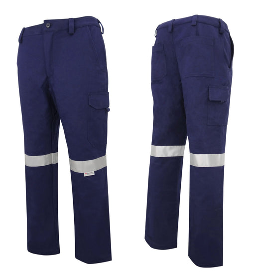 Trousers Cargo PITBULL® Navy + 3M Reflective Tape - Cut Level C - 92R 