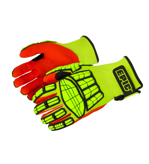 Glove EPIC® Pharos Impact Hi Vis 5EP Cut & Vibration Resistant Nitrile 