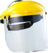 Maxisafe Yellow browguard with clear visor