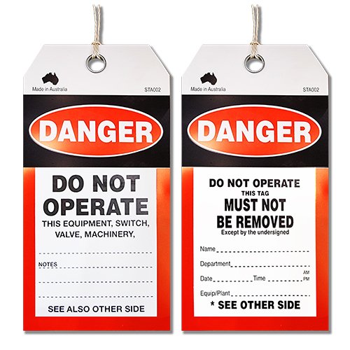 Safety Tag "Danger - Do Not Operate"