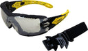 EVOLVE Safety Glasses with Gasket & Headband - Silver Mirror Lens