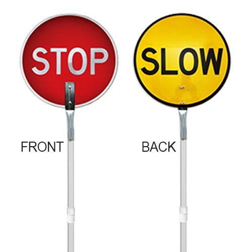 Stop/Slow Baton with Extendable Aluminium Handle