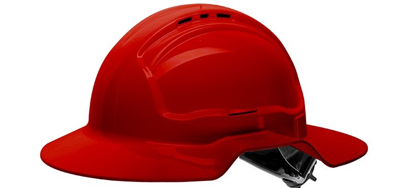 Broad Brim Vented Hard Hat – Ratchet - Choose Colour