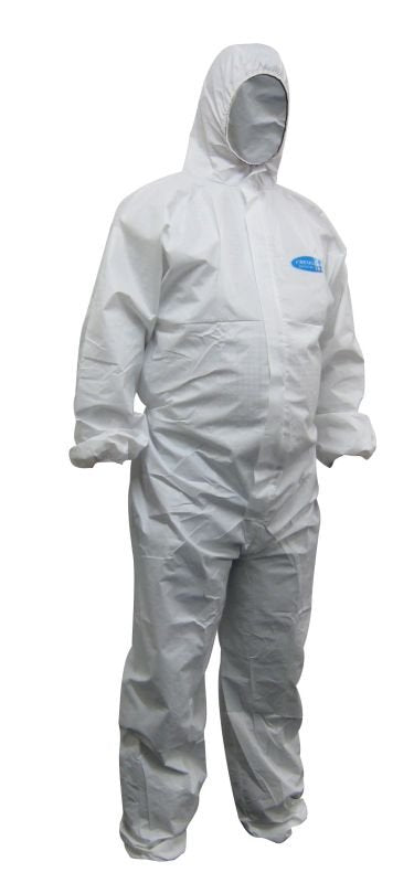 'Koolguard' Laminated Disposable Coveralls - White - Type 5/6