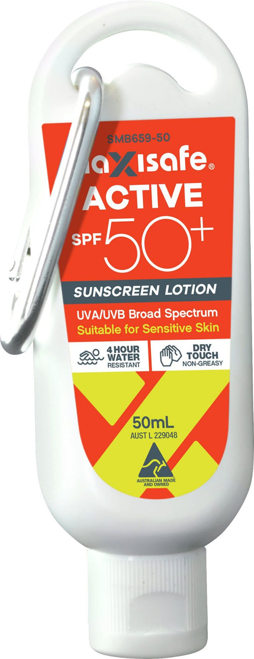 SPF 50+ Suncreen Lotion, 50ml with Karabiner