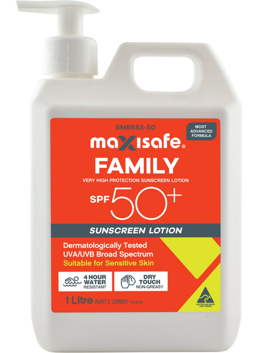 SPF 50+ Sunscreen Lotion, 1ltr pump
