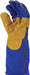 Blue & Gold Welders Gauntlet, Reinforced & Cross-Stitched