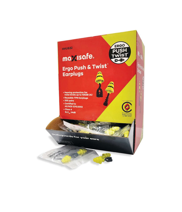 Ergo Push & Twist Uncorded Earplugs - Class 4