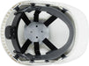 Maxisafe Long Peak White Vented Hard Hat, ratchet harness