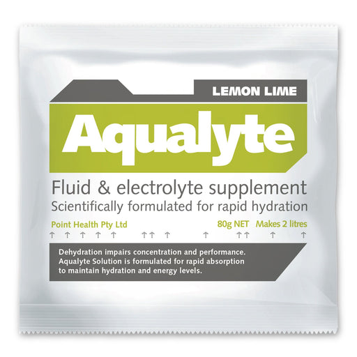 Aqualyte Lemon/Lime Flavour, 80g Sachets, Box of 100
