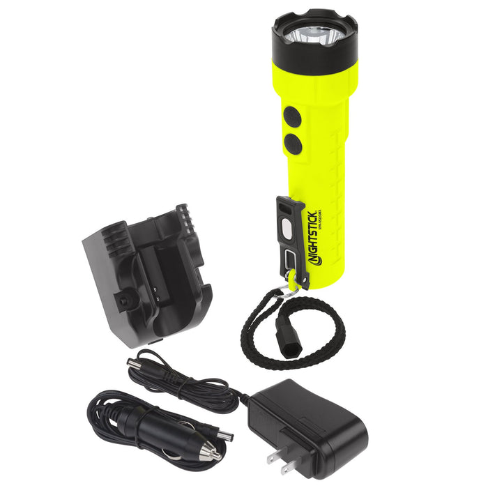 Nightstick Rechargable Dual-Light Flashlight w/Magnets - Intrinsically Safe