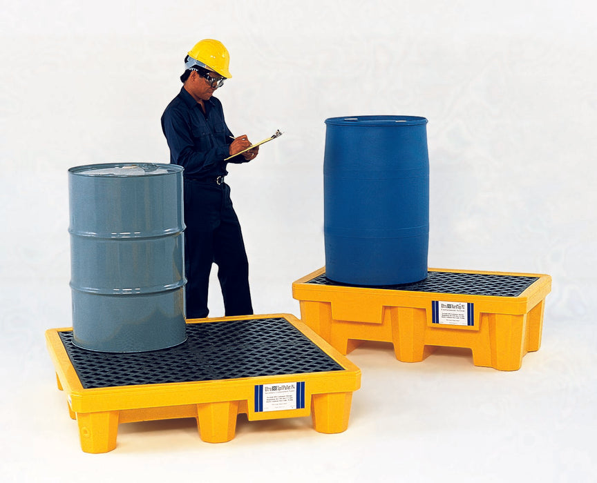 Ultra - Drum Spill Pallet 4 Drum, Drain LLDPE