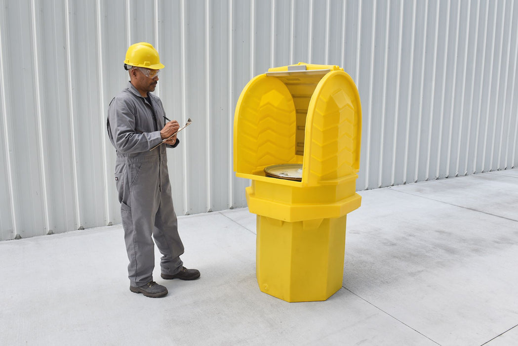 Ultra - Hard Top 1 Drum Plus Spill Pallet, Drain