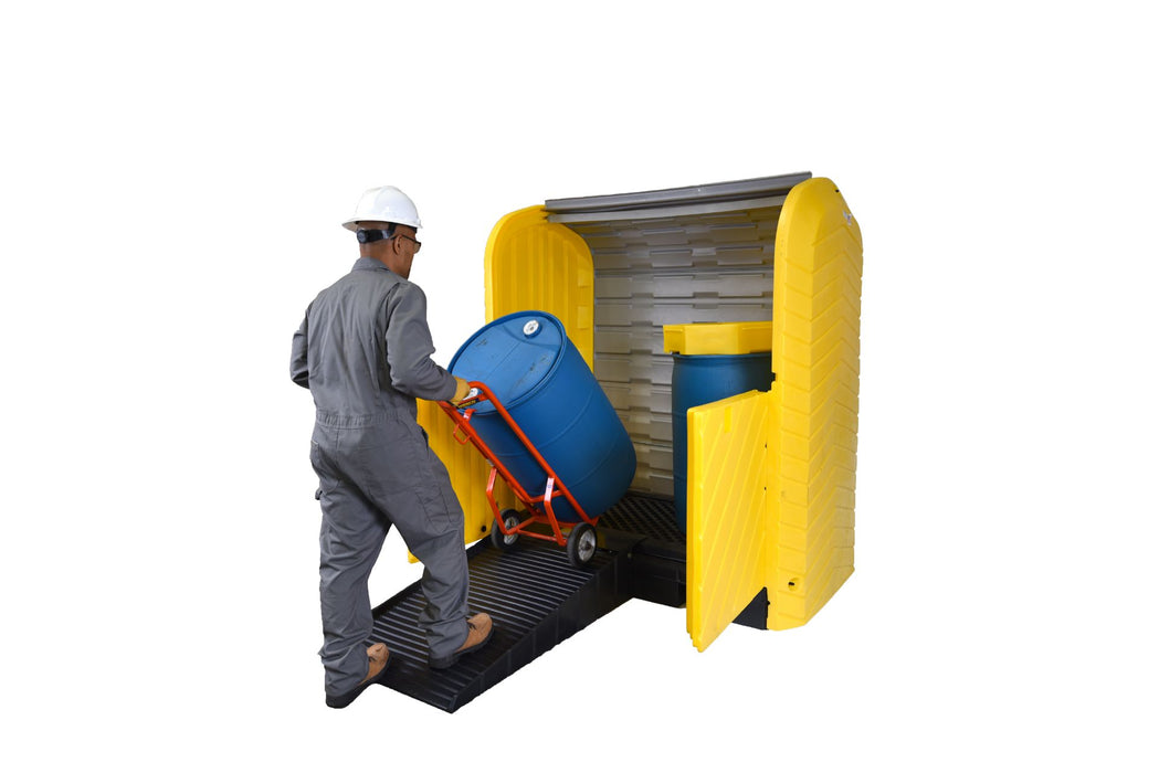 Ultra - Hard Top 2 Drum Plus Spill Pallet, No Drain