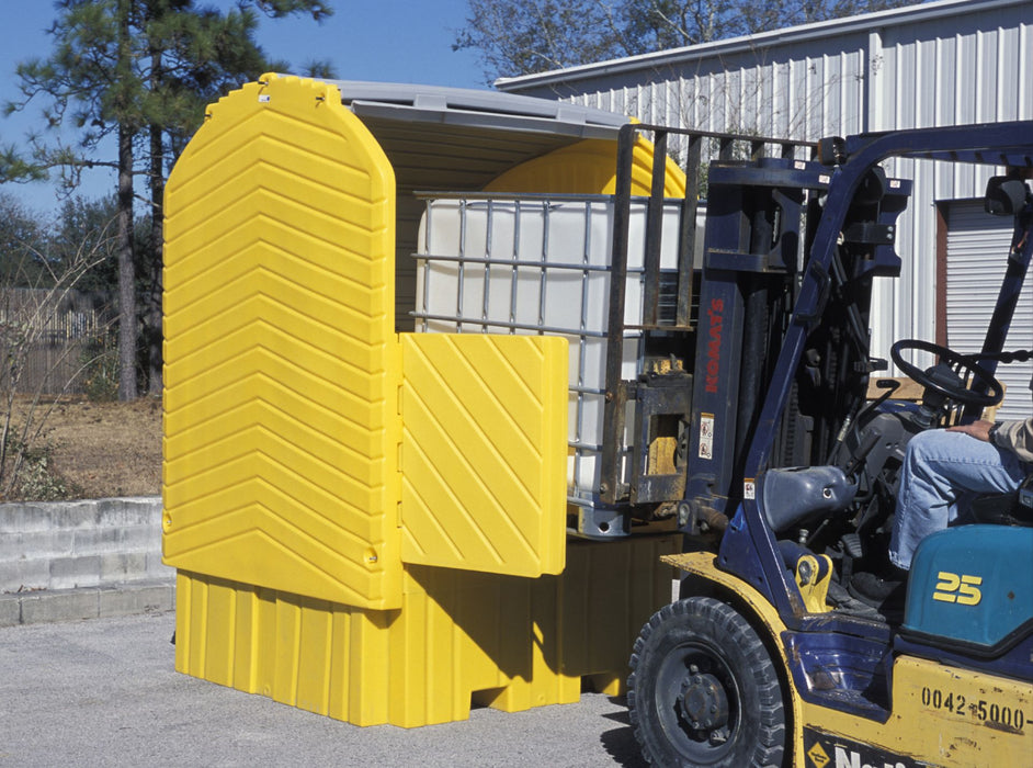 Ultra - IBC Spill Pallet with Drain Hard Top