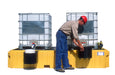 Ultra - IBC Spill Pallet Twin 2 Bucket Shelves No Drain