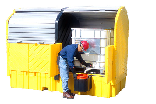 Ultra - IBC Spill Pallet Twin Hard Top, with Drain