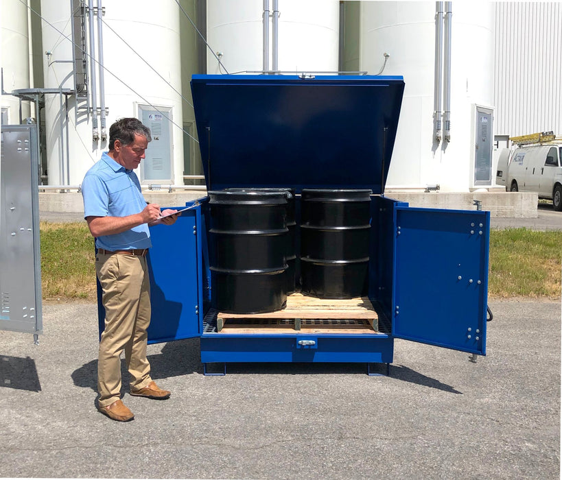 Ultra - Hard Top 4-Drum Spill Pallet Steel Model