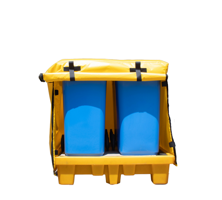 2 Drum Spill Pallet Cover 400gsm Yellow PVC
