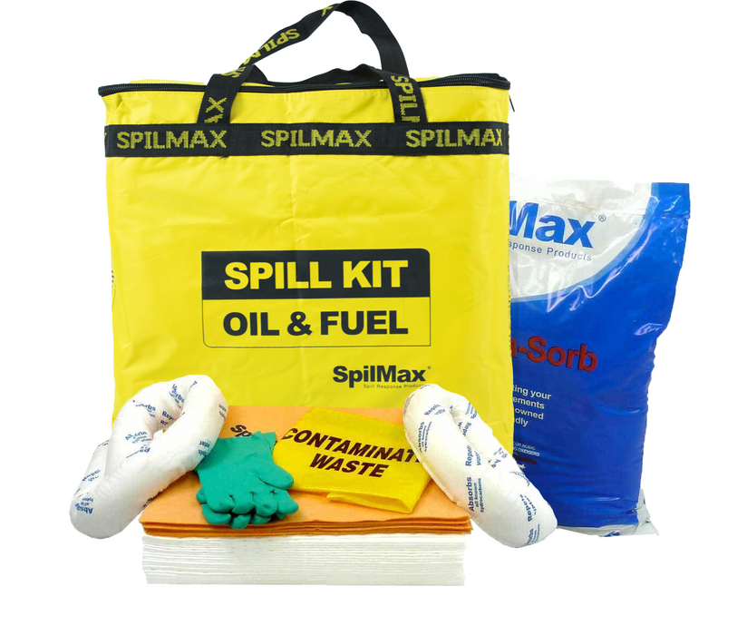 SpilMax 50L Vehicle Spill Kit Bag - Oil & Fuel with 5kg Natura-Sorb