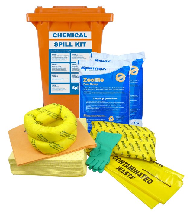 SpilMax 140L Workplace Spill Kit - Chemical with 15L Zeolite