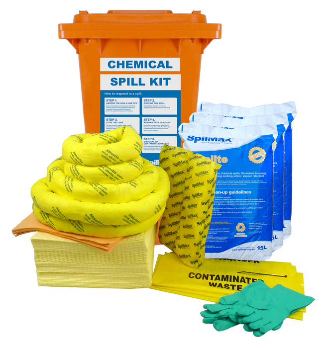 SpilMax 240L Workplace Spill Kit - Chemical with 15L Zeolite