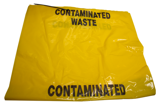 Yellow Contaminated Waste Bag Without Tie (560mmL x 1,000mmW x 75um)