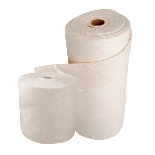 SpilMax Cotton Organic Absorbent Half Roll 200gsm - Oil & Fuel (50,000mmL x 400mmW) 100 pads